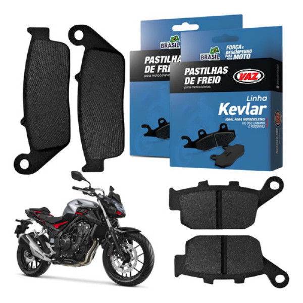 Kit Pastilha Vaz Diant+traseira Cb500f 500x 500r Nc750x Abs
