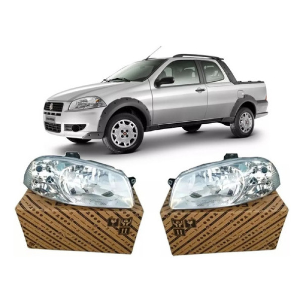 Farol Genuíno  Par Completo Palio Siena Strada Esquerdo/motorista