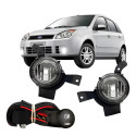 Kit Farol Milha Auxiliar Botao Ford Ka Fiesta 2008 2009 2010 Branco