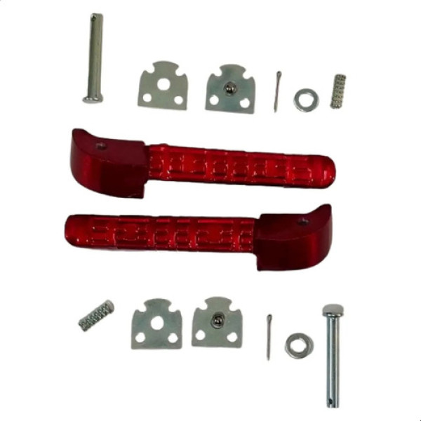 Par Pedaleira Traseira Vermelha Fazer 250 2009 A 2019