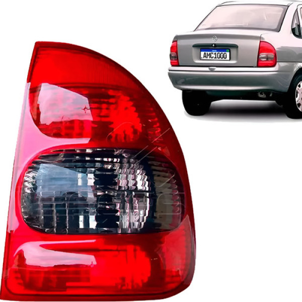 Lanterna Traseira Lado Direito Corsa Classic 2003 2010 Fume Direito/passageiro Vermelho