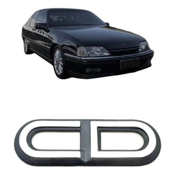 Par Emblema Lateral Letreiro Cd Chevrolet Omega Prateado