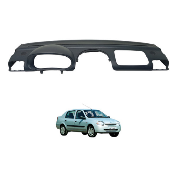 Moldura Capa Superior Painel Tabelier Clio 2001 2005 (usado) Preto Renault