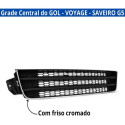 Grade Central Parachoque Dianteiro Gol G5 2008 2012 Preto Cromado