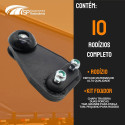 Kit 10 Rodízio Com Kit Fixador - Lona Lateral Caminhão Sider