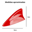 Antena Automotiva Teto Shark Tubarao Barbatana Am Fm Vermelho