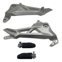 Kit Suporte Bacalhau Com Pedaleira Traseira Cg 160 Titan Fan Cinza