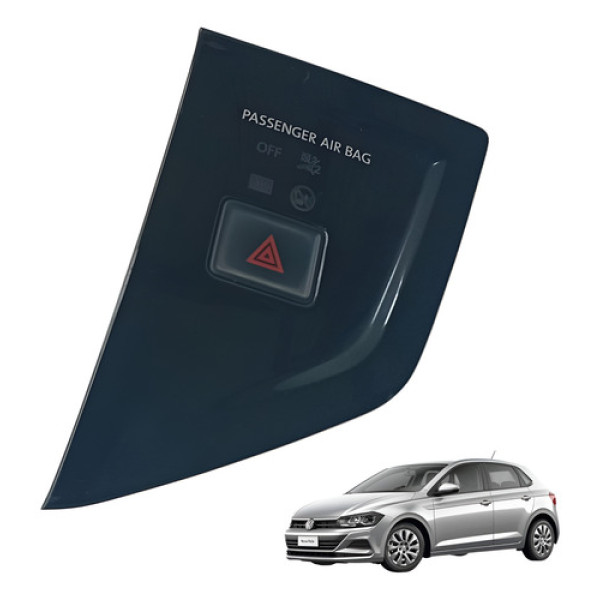 Botao Do Pisca Alerta Vw Polo Virtus Tsi 2018 2020 (usado) Preto