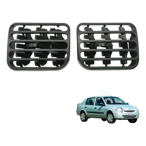 Par Difusor De Ar Central Painel Clio 2001 2002 2003 (usado)