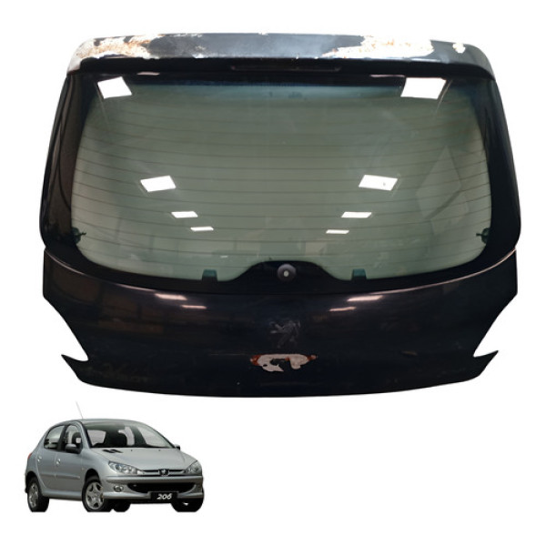 Tampa Traseira Porta Malas Peugeot 206 Feline 2005 (usado) Preto