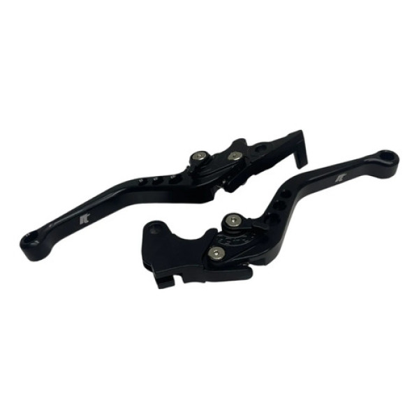 Par Manete Esportivo Rt Fazer Factor Lander Tenere Disco Preto