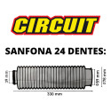 Par Sanfona Bengala 24 Dentes Lander Tenere 250 Crosser 150