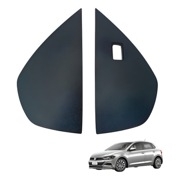 Par Acabamento Lateral Do Painel Vw Polo 2018 2020 (usado) Preto Volkswagen