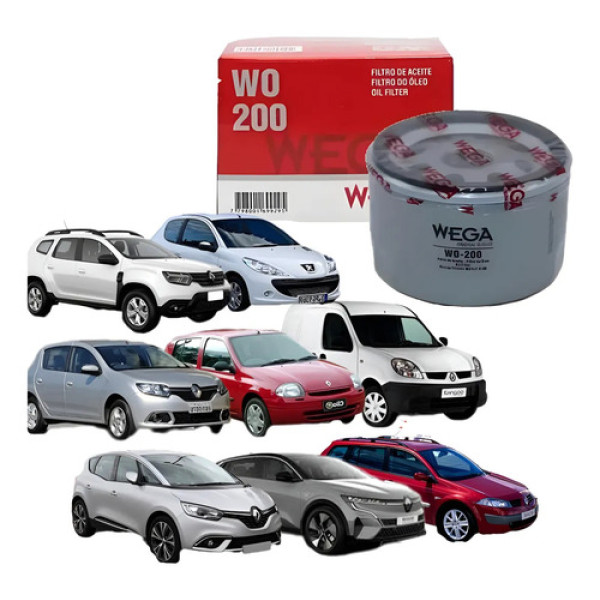 Filtro De Oleo Blindado Wega Renault Peugeot Nissan Wo200