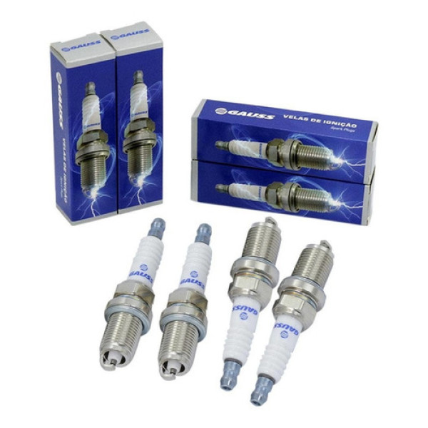 Jogo 4 Velas Ignição Gauss Fiat Palio Uno Siena Idea Gv6r93
