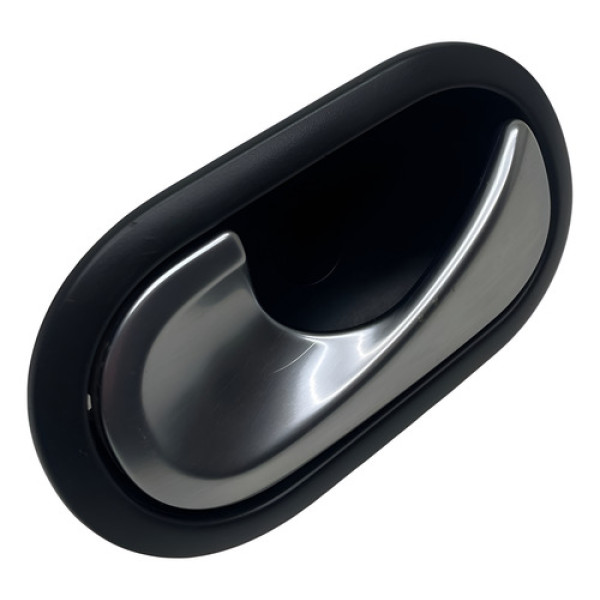 Macaneta Interna Porta Traseira Esquerda Megane 2008 2011 Preto Traseira