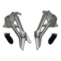 Kit Suporte Bacalhau Com Pedaleira Traseira Cg 160 Titan Fan Cinza