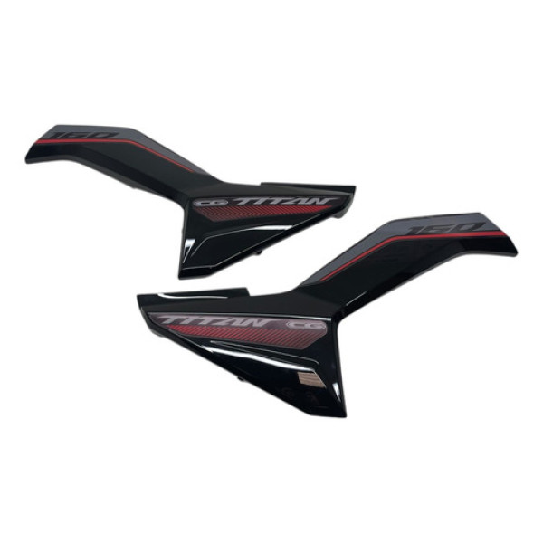 Par Tampa Lateral Carenagem Cg Titan 160 2020 2021 2022 2023 Preto