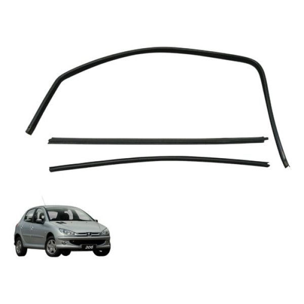 Kit Canaleta E Pestana Dianteira Esquerda Peugeot 206 2005