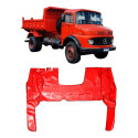Tapete Verniz Vinil Assoalho Caminhao Mercedes Benz 1113 Vermelho