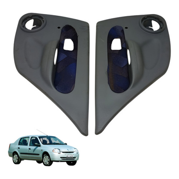 Par Forro De Porta Traseira Clio Sedan 2001 2004 (usado)