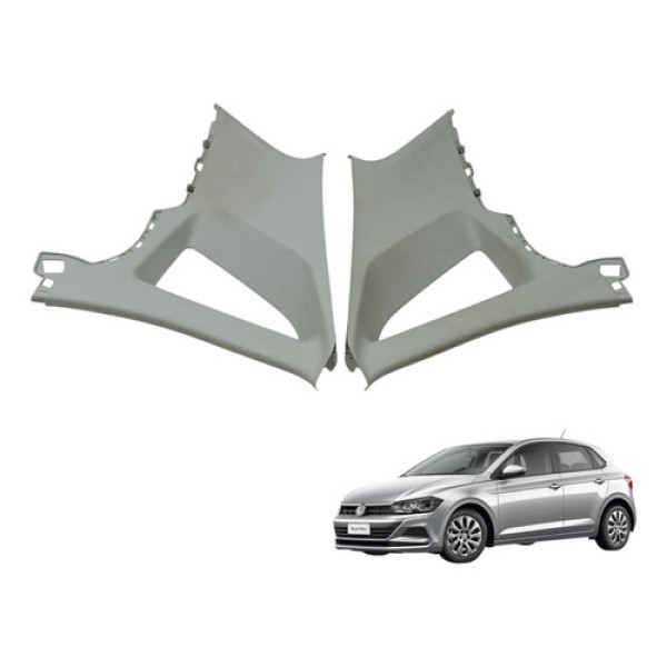 Par De Moldura Coluna Traseira Vw Polo Tsi 2018 2020 (usado)