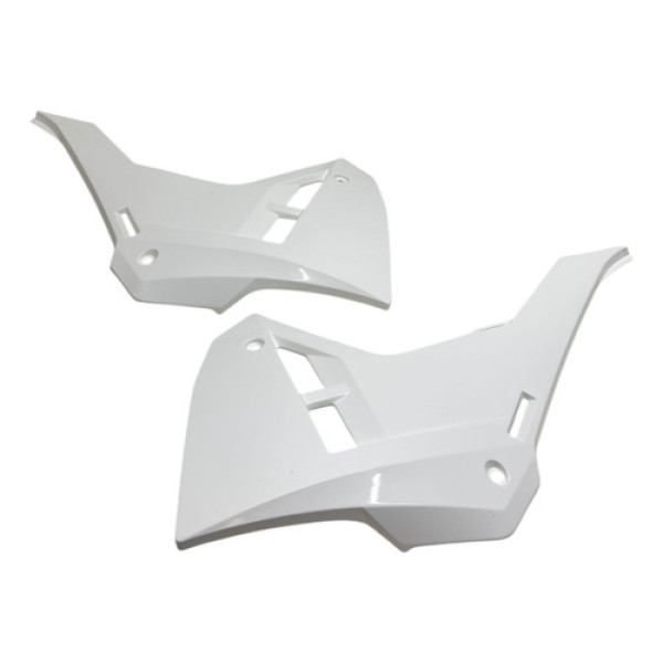 Par Aletas Carenagem Lateral Tanque Amx F25 Crf 250 2018/25 Branco