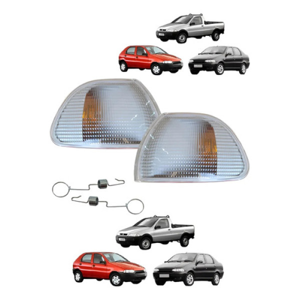 Par Lanterna Seta Dianteira Palio Siena Strada 1997 2000 Jcv Branco