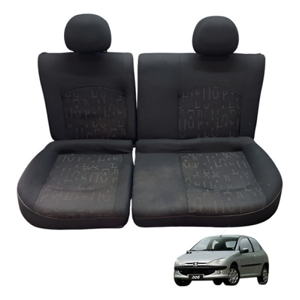 Jogo De Banco Traseiro Peugeot 206 2004 2005 2006 (usado) Preto
