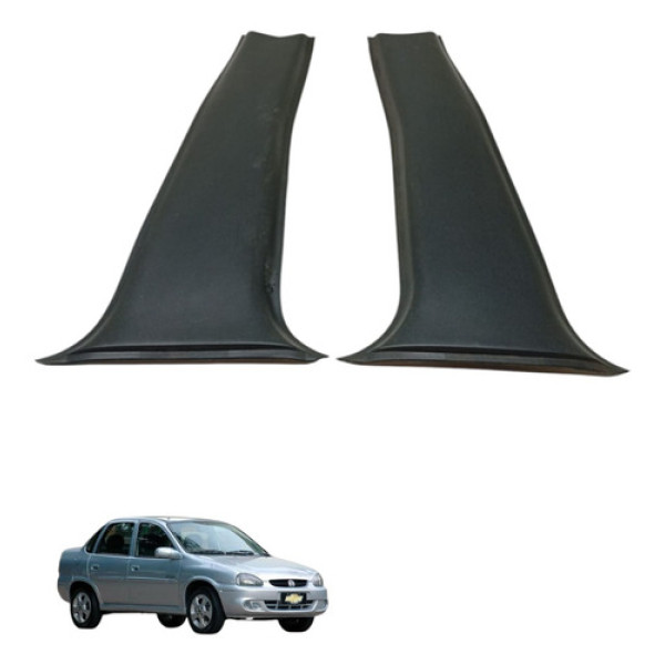 Par Moldura Coluna Central Inferior Corsa Classic 2000 2004