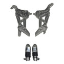 Kit Suporte Bacalhau Com Pedaleira Traseira Cg 160 Titan Fan Cinza