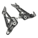 Kit Suporte Bacalhau Com Pedaleira Traseira Cg 160 Titan Fan Cinza