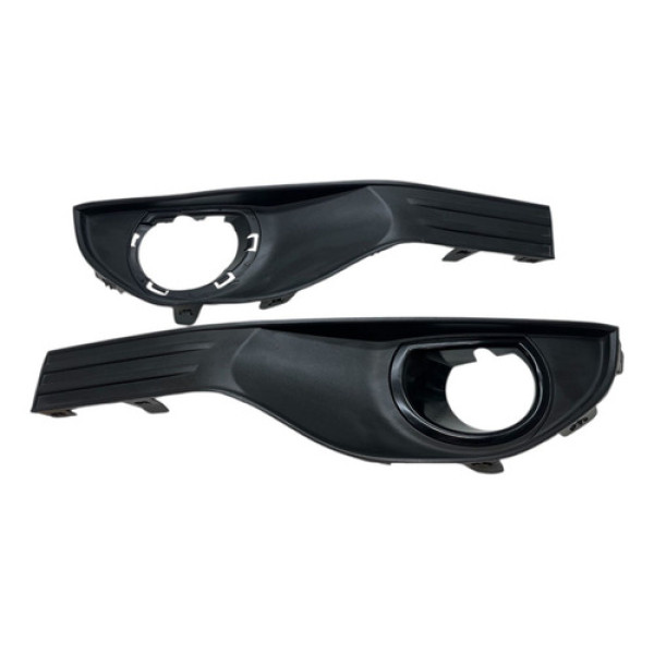 Par Moldura Grade Farol Milha S10 Trailblazer 2017 2018 2019 Preto Ambos Lados