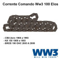 Corrente Comando Cbx Nx 150 Bros 150 Ohc 03/05 Ww3 100 Elos Cinza