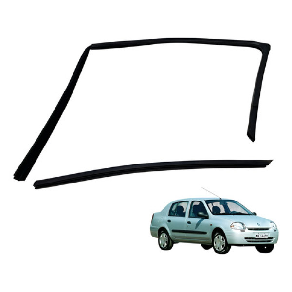 Kit Pestana Porta Dianteira Direita Clio 2001 2004 (usado) Preto