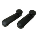 Par Manivela Vidro Porta Dianteira Corsa Classic 2000 2004 Preto