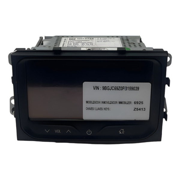 Central Multimidia Gm Onix Prisma 2015 2017 Original (usado) Preto