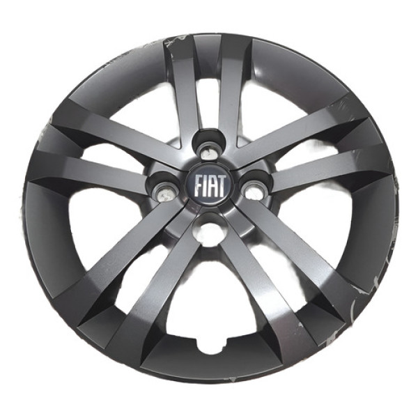 Calota De Roda Aro 14 Original Fiat Argo 2019 2023 Cinza
