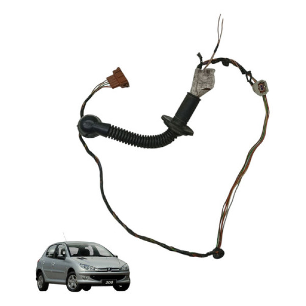 Chicote Da Porta Traseira Esquerda Peugeot 206 2005 (usado)