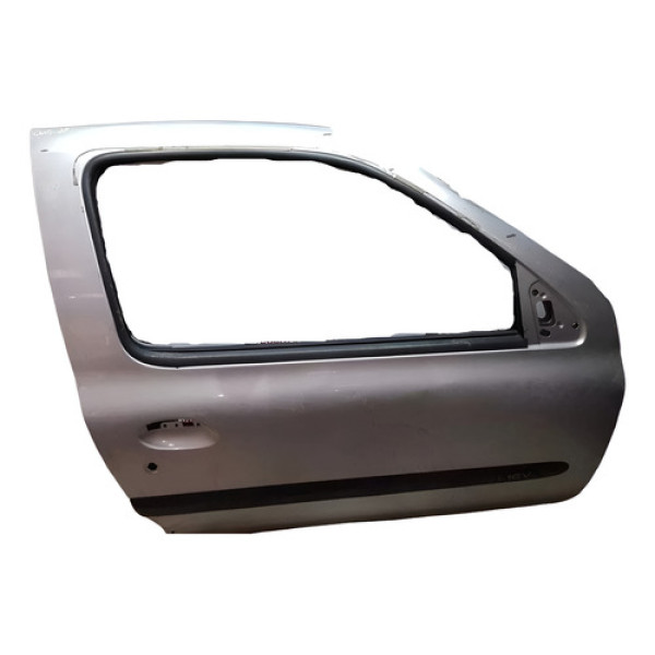 Porta Dianteira Direita Renault  Clio 2000 A 2012 Duas Porta Dianteira Direito Prateado