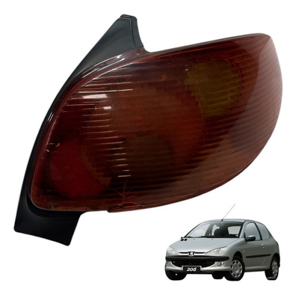 Lanterna Traseira Lado Direito Peugeot 206 2005 2006 (usado) Direito/passageiro Vermelho