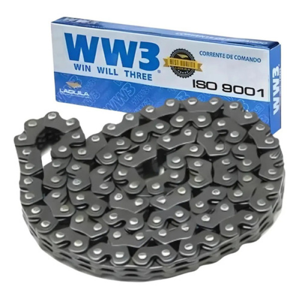 Corrente Comando Cbx Nx 150 Bros 150 Ohc 03/05 Ww3 100 Elos Cinza