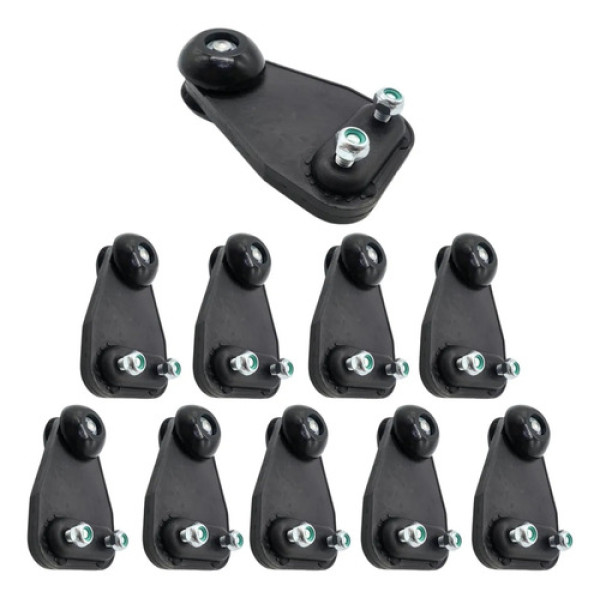 Kit 10 Rodízio Com Kit Fixador - Lona Lateral Caminhão Sider