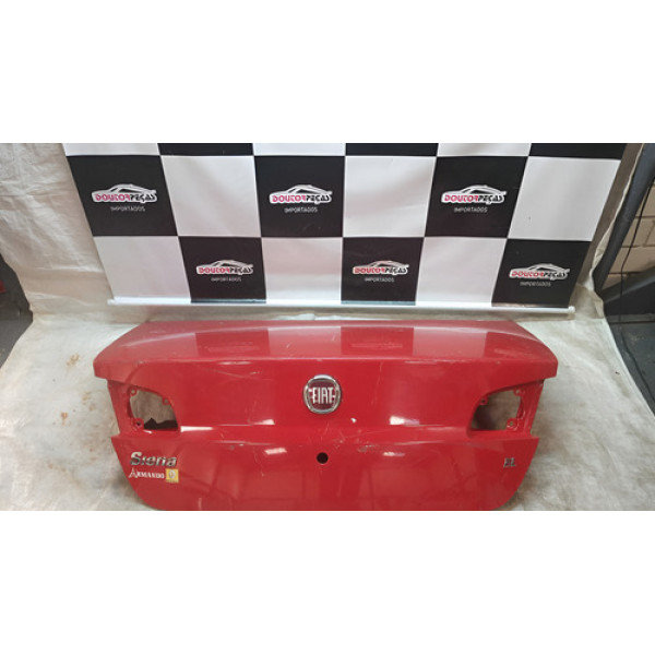 Tampa Traseira Fiat Siena 08/12 Com Detalhes Vermelho