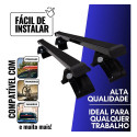 Rack Do Teto Bagageiro Ford Fiesta Hatch Sedan 2002 A 2014 Preto