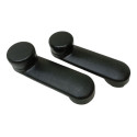 Par Manivela Vidro Porta Dianteira Corsa Classic 2000 2004 Preto