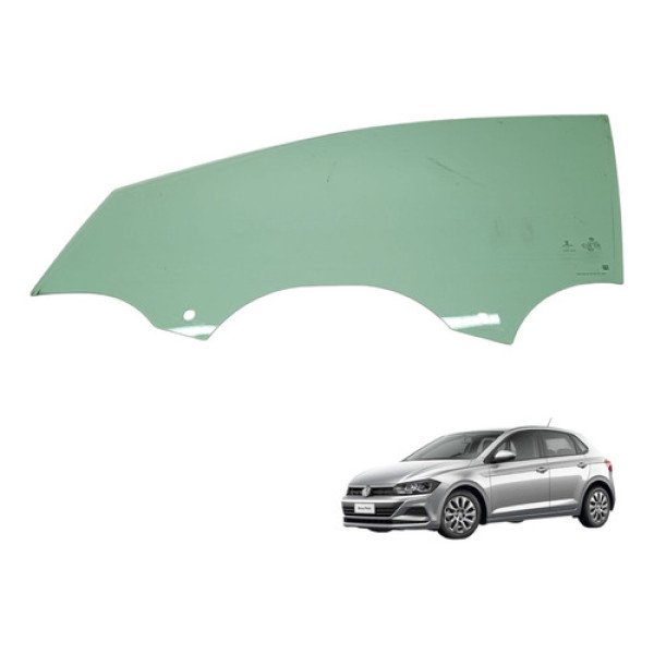 Vidro Da Porta Dianteira Lado Esquerdo Polo 2018 2019 2020