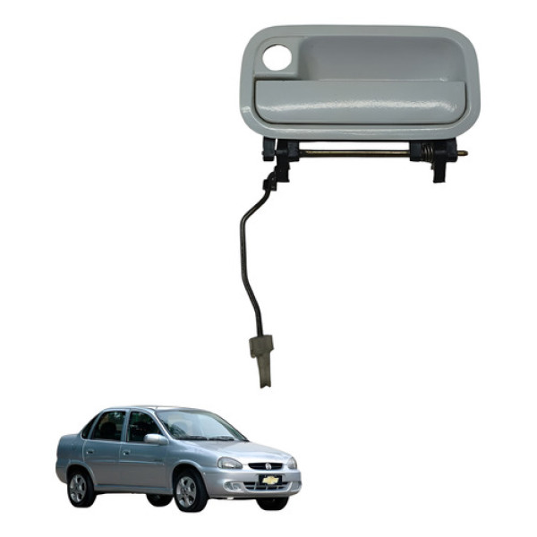 Macaneta Externa Dianteira Esquerda Corsa Classic 2001 2004 Branco Dianteira