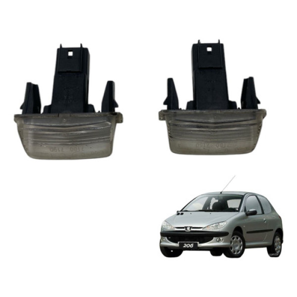 Par Lanterna Luz De Placa Traseira Peugeot 206 2005 (usado)