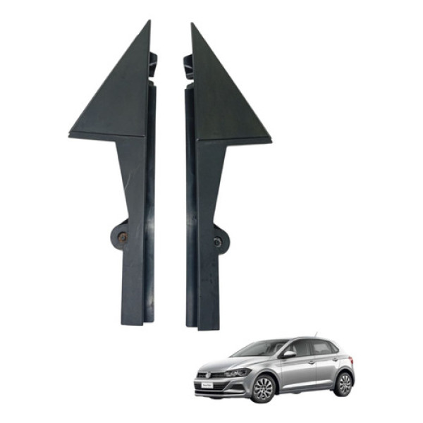 Par Moldura Coluna Porta Traseira Vw Polo 2018 2020 (usado)